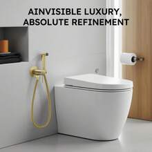Arofa Built-In Hot And Cold Handheld Bidet Sprayer For Toilet, Gold Warm Water Bidet With Adjustable Water Flow, Dual Control Mode Muslim Shower With Spray Hose For Feminine Wash, Wall Mounted - ColorD - 查看 7
