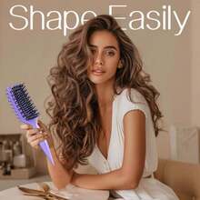 Curly Hair Brush,Curl Defining Brush For Effortlessly Defined Curls &Amp; Waves,Vented Hair Brush For Wet &Amp; Dry Hair,Women And Men,Reduces Frizz (Purple) - ColorG - 查看 7