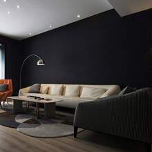 1卷黑色哑光家居装饰贴纸壁纸，防水自粘乙烯基材质，适用于客厅、橱柜、厨房装饰墙贴，易于撕贴和安装，可用于房间装饰和墙面装饰。 - 黑色 - 查看 13