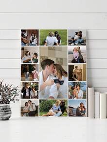 Customized Canvas Wall Art Framed Painting, Personalized Memorial Gift For Wedding Mother's Day Father's Day Graduation Anniversary Birthday Housewarming Room Decor - Multicolor - View 5