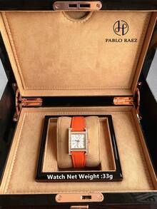Pablo Raez 1pc Ladies Watches Stainless Steel Rose Gold Women Wristwatch Luxury Diamond Dress Watches For Women High Quality Elegant Brand New AAA Rectangle Gorgeous Design Quartz Watch Fahionable White Face Woman Popular Square Wristwatch 50M Waterproof Leather Bracelet Chain Pin Buckles Casual Cute Female Small Lovely Watch Nice Gift For Friend Or Family Fit For Daily Life/Work/Party Decoration Birthday Present - Rose Gold - View 4