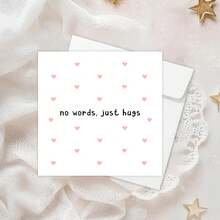 No Words Just Hugs, Thinking Of You Card For Friend, Sympathy Gift, Stay Strong Card, Thinking Of You Card To Friend, Friend Motivation Card - Multicolor - View 8