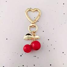 1 Peça Chaveiro Pingente de Cristal em Formato de Cereja, Chaveiro de Cereja Brilhante com Clipe, Acessórios de Resina Brilhante e Metal, Chaveiro Unissex, Encantos de Carteira e Bolsa. Adequado para Carteiras e Bolsas Femininas, Presentes e Lembranças do Dia dos Namorados, Acessórios de Carro, Encantos de Bolsa e Pendentes de Mochila. - Multicolorido - Visão 11