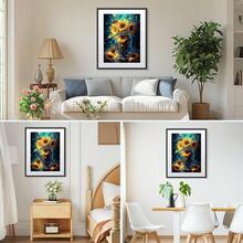 MISCER Flowers Diamond Art Kits For Adults, Sunflower Diamond Painting Kits For Beginners, 5D Full Drill Round Paint With Diamonds Pictures, Gem Art Painting DIY Crafts Kit Decor 12x16inch - 向日葵-01 - 查看 4