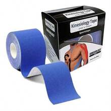 Cinta Adhesiva para Fisioterapia Muscular 5 cm Ancho Alta Calidad Resistente - Azul - Ver 1