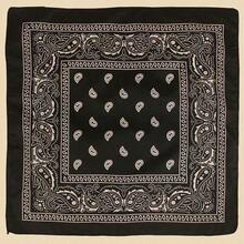 1pc Women Paisley Pattern Fashionable Bandana For Dress Decoration Women Head Wrap,Western Style Accessories - Black - View 2