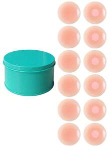 2/12 miếng dán núm vú silicon 6.5cm, miếng che ngực vô hình cho váy hở lưng, váy cúp ngực, đồ bơi, tiện lợi khi đi du lịch. - Nhiều màu - Xem 12