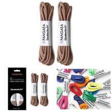 4 Laces 2 - Pair Pack Waxed Round Oxford Shoe Laces Dress Shoes Chukka 3/32Inch - 30in (76cm) + #03 Medium Brown - View 1