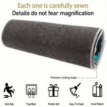 1pc Black Diamond Patterned Trunk Mat - Durable Polyester Floor Liner,  And Practical, Suitable For Daily Travel, Lifting, And Secure Cargo Storage, Car Trunk Mat, Vehicle Interior Accessory, Christmas Gift,Car Acessesories,Car Acessesories Women - 1pc - 查看 3