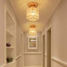 Creative Crystal Ceiling Light, Modern Minimalist Hallway, Corridor, Foyer, Balcony Small Flush Mount Light - Various - View 10