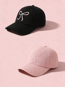 BONNY BOOM 女款蝴蝶刺繡棒球帽 1個/2個裝 素色百搭棒球帽 春夏戶外運動防曬帽 聖誕禮物 女禮物 女款卡車帽 男款帽子 卡車司機帽 帽子 女款棒球帽 夏季 Y2K 沙灘 - 粉色 - 查看 13