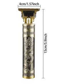 Kemei T9 Hair Clipper, Hot Selling Zero Capped Carving Clipper, Electric Hair Trimmer For Men T-Blade Edgers Clipper , Metal Material Trimmer For Beard Or Sideburn, Barber Salon Or Home Use Trimming, Chinese Dragon Design, New Year Hair Trimming - Multicolor - View 2