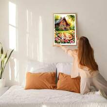 GDYEEH DIY 5D Cute Kitten Diamond Art Kits, Round Full Drill Hut Garden Diamond Painting Picture, Sleeping Cat Painting By NFUmbersss Art Kits For Adults Beginners Home Wall Decor 12x16 Inch - UCGD399 - 查看 6