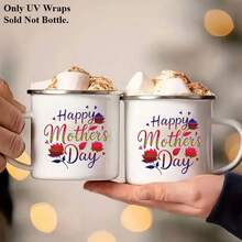 6pcs/Set UV DTF Cup Wraps Stickers Mothers Day Colorful Flowers Picture Mug Stickers, Slim Glass Cup Colorful Design High-Adhesive High Quality DIY Art Supplies For Art & Crafts Stickers Tumblers Happy Mothers Day - Multicolor - View 2