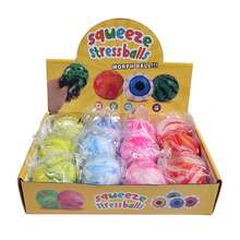 New Rainbow Tofu Squeeze Ball, TPR Soft Gel Stress Relief Toy, Squeeze Decompression Toy, Gift For Relieving Stress, Emotion Soothing, Birthday/Holiday Gift - Multicolor - View 7