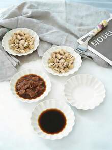 10/8/6pcs Ceramic Round Patterned Small Plates, 3.9 Inches, Elegant White Small Dishes, Suitable For Afternoon Tea, Dipping Sauce, Condiments, Appetizers, Soy Sauce, Side Dishes, Gatherings, Microwave Oven Safe - Multicolor - View 3