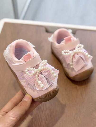 1 Pair Kids Unisex Mesh Breathable Sports Shoes, Toddler Soft Sole Anti-Slip Anti-Kick Sneakers, Suitable For Walking, Casual, Outdoor, Campus, Running, Spring/Summer/Autumn