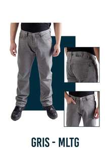 Pantalones Trabajo Hombre Vaqueros Rectos 2026 Primavera Otoño Multicolores Tallas 28-44 Pantalones Casuales Regalo para Él - GRIS - Ver 11