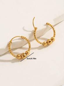 1 Set Luxury Faux Flower Gift Box Earrings, Fashion Jewelry For Women, Suitable For Mother's Day, Valentine's Day, Wedding Season - Golden - View 4