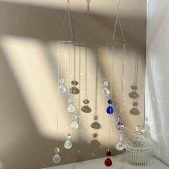 Life Tree Hanging Sun Catcher, 7-Color Lantern Decor Ball Crystal Wind Chime, Rainbow Maker, For Home, Garden, Window, Wedding Decor, Holiday & Friend Gifts