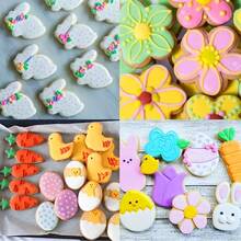 8 piezas/10 piezas Mini moldes para galletas de Pascua, moldes de acero inoxidable para hornear, un set incluye formas de huevos grandes, conejos, mariposas, zanahorias, polluelos, ideal para decoración festiva, moldeado de vegetales y frutas, herramienta de repostería esencial para Pascua, Acción de Gracias, Navidad - Plateado - Ver 11