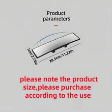 1pc Rear View Mirror, Universal 11.81 Inch Panoramic Convex Rearview Mirror, Interior Clip-On Wide Angle Rear View Mirror To Effectively Reduce Blind Spots - A - View 3