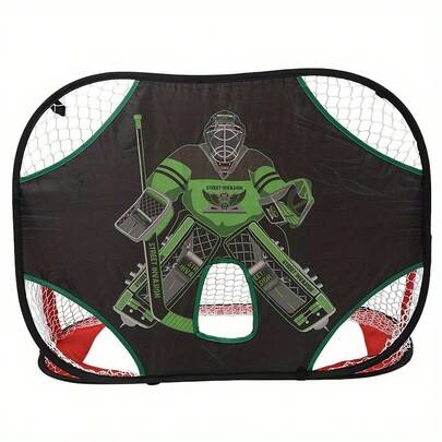 1pc Foldable Large -Shaped Soccer/Hockey/Basketball Goal Net, Outdoor Sports Equipment