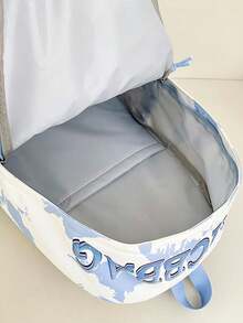 Multi-Functional Backpack, Korean Style Travel Backpack, Graffiti Backpack, Large Capacity Backpack, Graffiti Backpack, College Student Backpack, Backpack - Multicolor - View 8