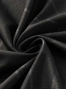 1 Stück Herren Sommer Schnell-Trocknend Seide-Ähnlich Kurzarm Lässiges Outdoor Leicht Sportliches T-Shirt - Schwarz - Übersicht 5