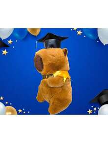 EstiloPeluche De Capibara Graduado, Con Birrete Y Banda De GraduacióN, Regalo Para Ceremonia, Capibara MuñEco GraduacióNVersióN Mejorada - 1 - Ver 9