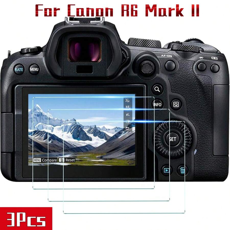 3 Stück gehärtetes Glas Bildschirmschutz für Canon R6 Mark II Kamera ...
