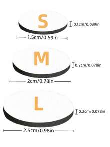 10/70pcs Convenient Self-Adhesive Round Rubber Magnetic Sheets, Suitable For Refrigerator Magnets, Office Blackboard/Whiteboard, Teaching Demonstrations And More Scenarios - Black - View 4