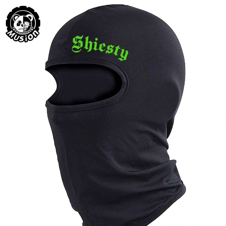 Shiesty Balaclava Face Mask, Rap Style Summer Cool Neck Gaiter, Unisex Motorcycle Ski Scarf Protective Gear - White - View 1
