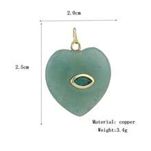 1pc Copper Fashion Natural Agate Turquoise Luxury Charm Pendant, DIY Bracelet Necklace Bag Phone Chain Accessory, Handmade Versatile Decoration - Multicolor - View 36