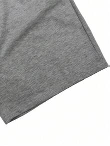 Men's Solid Color Slim Fit 5-Inch Sports Shorts, Lightweight Stretchy Outdoor Activity Wear, Suitable For Camping, Jogging, Basketball Practice And Weekend Outings Summer - Light Grey - View 4