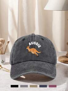 1 Stück modische Baseballkappe mit Australien Flagge & Muster - atmungsaktiv, verstellbar, Vatertagskappe & Baseballkappe - lässiger Hut geeignet für Outdoor-Sport, Reisen und Laufen (verschiedene Farben erhältlich), Sommer, Strand, Urlaub - Gewaschene Kappe - Übersicht 16