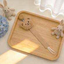 Teddy Bear Pacifier Clip, Fabric Pacifier Clip, Pacifier Holder, Teddy Bear Plush Design, Essential For Outings - Multicolor - View 10