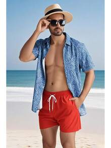 Men's Swim Trunks 5 Inch Quick Dry Board Shorts Mesh Swimming Trunks Beach Shorts Men Bathing SuitsA Valentine's Day RBDF - xanh quân đội - Xem 5