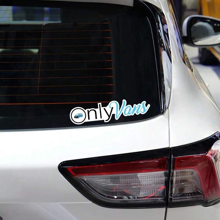 1 st rolig bildekal "OnlyVans" för skåpbil, minibuss, mpv, bilruta PVC-dekal, bildekal - 1 st - Visa 6