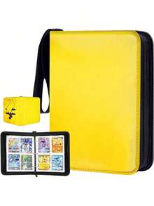 EstiloEstilo50 PáGinas Carpeta De Tarjetas, ÁLbum Para Tarjetas,Estuche PortáTil Para Carpetas, Puede Contener 400 Tarjetas,El Mejor Regalo Para Coleccionistas Y NiñOs,Regalos De Halloween. (Amarillo)VersióN MejoradaVersióN Mejorada - Rojo - Ver 9