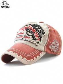 1pc Women's New Tiger Embroidery Baseball Cap, Street Style Trucker Hat, Large Head Circumference Hip Hop Cap - Tiger Embroidered Baseball Cap - View 15