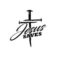 6pcs Jesus Saves Christian Cross Iron On Transfers - Bold Black & White Faith Decals With Cursive Lettering & Cross Design, Heat Transfer Stickers For Clothes, Bags, Hats, DIY Bible Study Church Apparel - Machine Washable DTF Ready-To-Press, Faithbased Crafts, Religious Garment Decoration, Highquality Vinyl, Religious Gift Shoppers - 彩色 - 查看 5