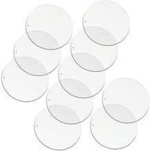 5 Pack Acrylic Disc Blanks, 4 Inch Clear Acrylic Round Disc With Holes For Crafts DIY Keychain Holiday Decorations - 2 Inch-10 - View 1