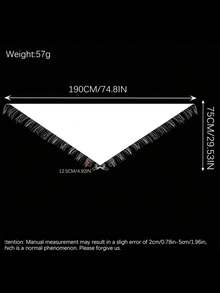 1pc Women's Lace Triangular Scarf/Shawl, Lightweight Mesh Fabric, Suitable For Beach, Vacation And Daily Wear, All Season