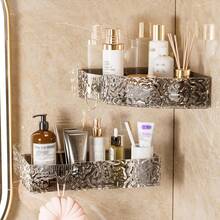 New Luxury Bathroom Shelf, Waterwave Acrylic Wall Mounted Storage Rack, No Drilling Required - Multicolor - View 3
