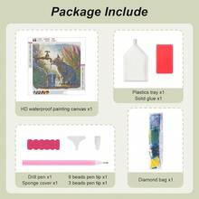 Cat Diamond Painting Kit For Adults, 5D Diamond Art Beginners - DIY Full Diamond Dot Gem Art Paintings, Suitable Gifts, And Home Decoration Crafts,12x12In - 多色 - 查看 7