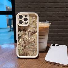 Funda para teléfono con diseño de luna y palomas voladoras. Compatible con fundas para teléfonos ,  17,  16 Pro Max,  15 Pro Max,  13 y  12. Fabricada en TPU, ofrece protección contra golpes y caídas. Un regalo ideal para familiares, amigos, parejas, novios/novias y para San Valentín. - Blanco - Ver 2