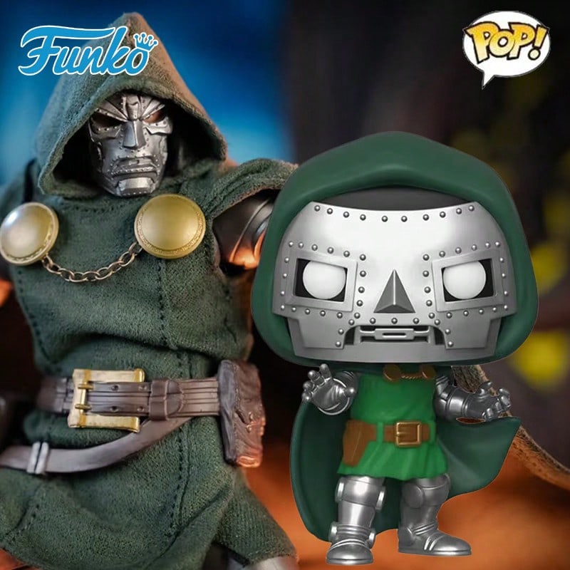 Funko POP 漫威神奇四侠反派毁灭博士 Q 版人偶，玩具，人偶，礼物 - Doctor Doom - 查看 1