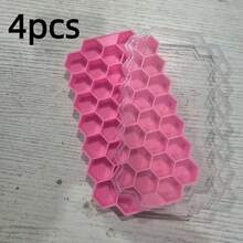 1/4/6pcs Ice Cube Honeycomb Mold, 37-Cavity Ice Cube Tray, Multifunctional Household Chocolate Mold With Removable Lid, Stackable Ice Tray With Cover, For Freezer, Cocktail, Whiskey, Kitchen Gadget, Apartment Essential - Multicolor - View 18