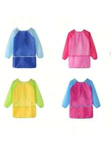 新款儿童绘画罩衫，防水儿童艺术围裙，绘画喂食围兜，儿童绘画围裙，手工制作，烹饪围裙，带3个大口袋的幼儿艺术围裙，男童围裙，儿童厨房围裙，儿童烹饪围裙，儿童围裙，绘画围裙，儿童围裙，艺术围裙，女童围裙，儿童艺术围裙，儿童厨师围裙，儿童厨师围裙，儿童绘画